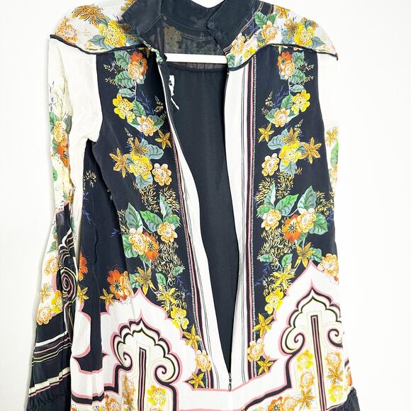 Saloni Womens Joy B Mini Dress Pavilion Garden Print High Neck Multicolor Size 2 - Picture 6 of 10